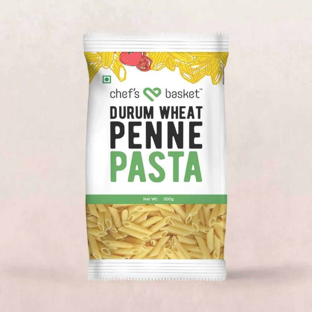 Chef's Basket - Durum Wheat Penne Pasta Pouch Net Qty: 500 g