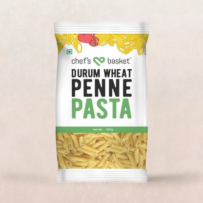 Chef's Basket - Durum Wheat Penne Pasta Pouch Net Qty: 500 g
